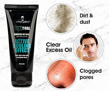 Urbangabru Combo - Peel Off Mask (60 Gm) for Remove Blackheads & Whiteheads and Anti Pollution Charcoal Face Wash (120 Gm) for Deep Pore Cleaning - Face Care Kit